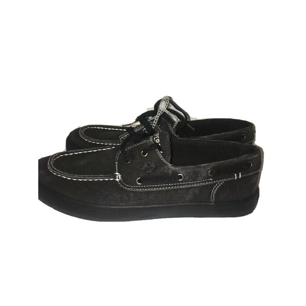 Sperry Top-Sider Wahoo 2-EYE Men's size 8.5 (Fits like 9) Black NWOB